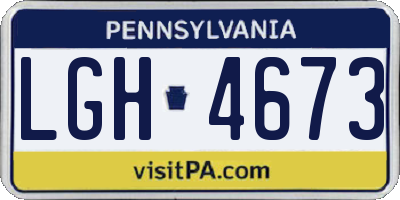 PA license plate LGH4673
