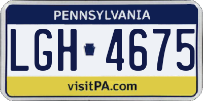 PA license plate LGH4675