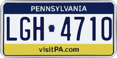 PA license plate LGH4710