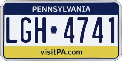 PA license plate LGH4741