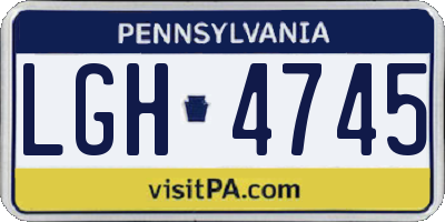 PA license plate LGH4745