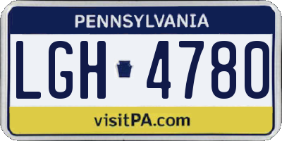 PA license plate LGH4780
