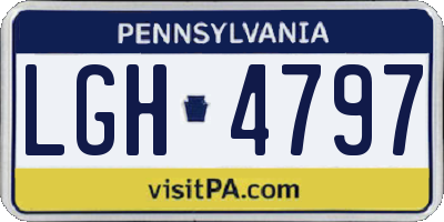 PA license plate LGH4797