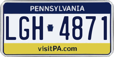 PA license plate LGH4871