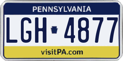 PA license plate LGH4877