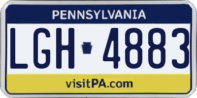 PA license plate LGH4883