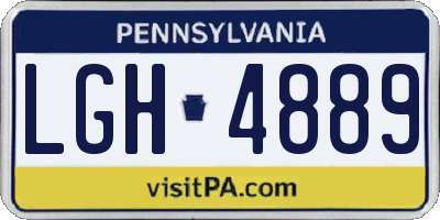 PA license plate LGH4889