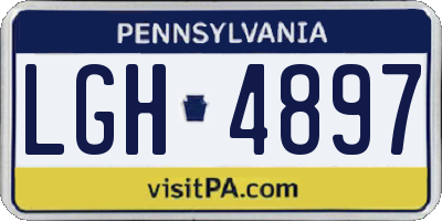 PA license plate LGH4897