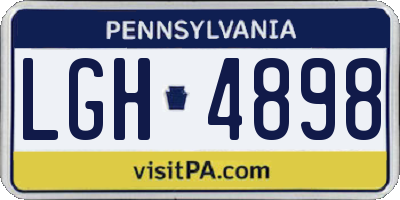 PA license plate LGH4898