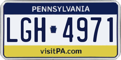PA license plate LGH4971