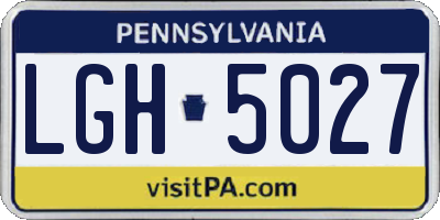 PA license plate LGH5027