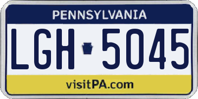 PA license plate LGH5045