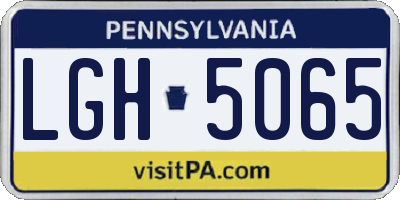 PA license plate LGH5065