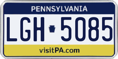 PA license plate LGH5085