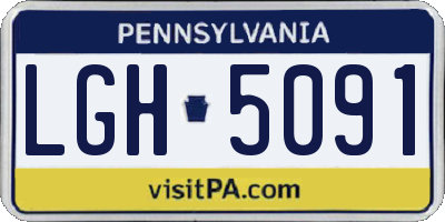 PA license plate LGH5091