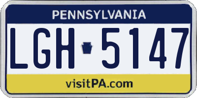 PA license plate LGH5147