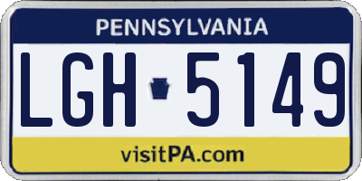 PA license plate LGH5149