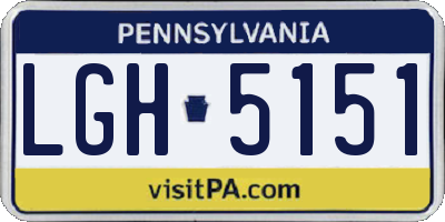 PA license plate LGH5151