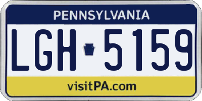 PA license plate LGH5159