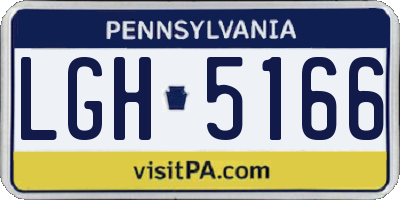 PA license plate LGH5166