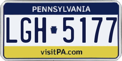PA license plate LGH5177