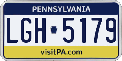 PA license plate LGH5179