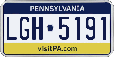 PA license plate LGH5191