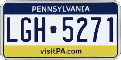 PA license plate LGH5271
