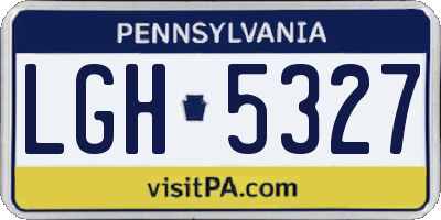 PA license plate LGH5327