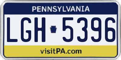 PA license plate LGH5396