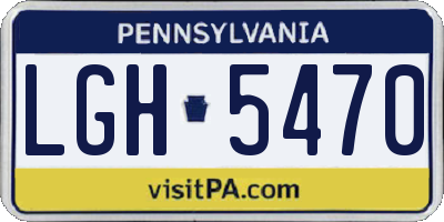 PA license plate LGH5470