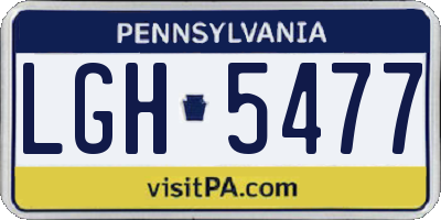 PA license plate LGH5477