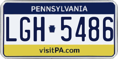 PA license plate LGH5486