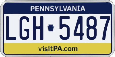 PA license plate LGH5487
