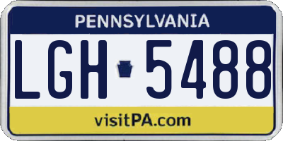 PA license plate LGH5488