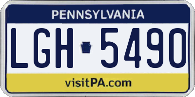 PA license plate LGH5490