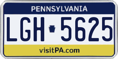 PA license plate LGH5625