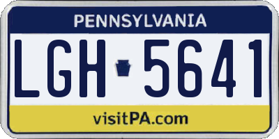 PA license plate LGH5641
