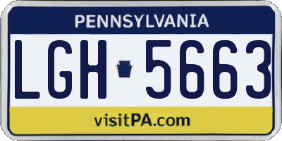 PA license plate LGH5663