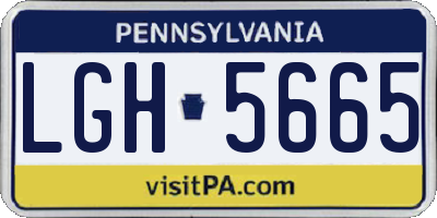 PA license plate LGH5665