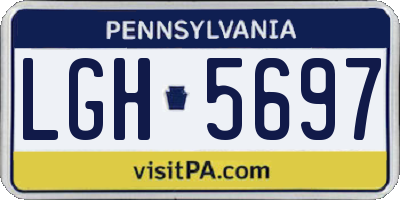 PA license plate LGH5697