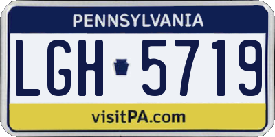 PA license plate LGH5719