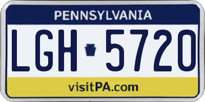 PA license plate LGH5720