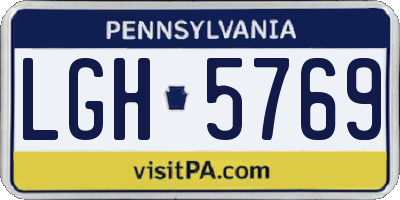 PA license plate LGH5769