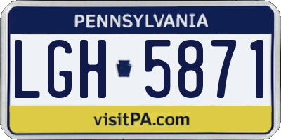 PA license plate LGH5871
