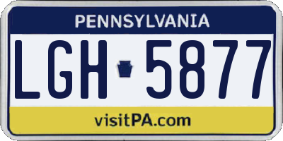PA license plate LGH5877