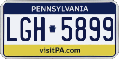 PA license plate LGH5899