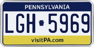 PA license plate LGH5969