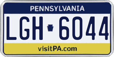 PA license plate LGH6044