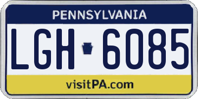 PA license plate LGH6085